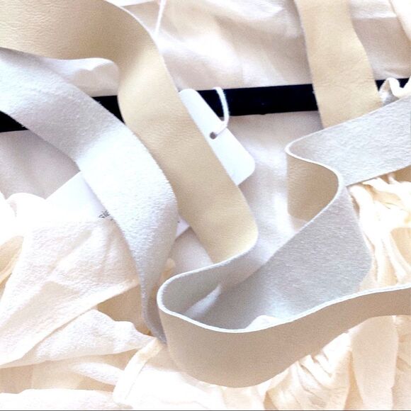 Frankie Shop Flannel Australia Elysian Bolero Silk Wrap top with leather belt - Picture 10 of 10